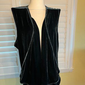 Coldwater Creek Teal Velvet Vest Sz XL